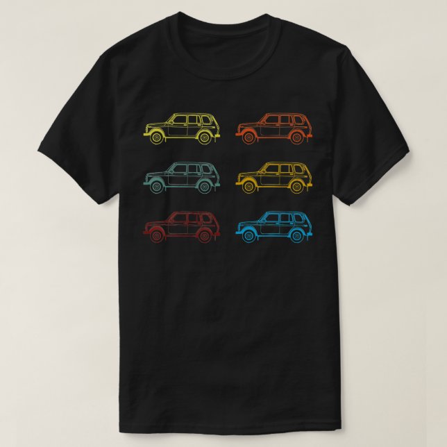 T-shirt Lada Niva 4x4 Offroad Russia s (Design devant)