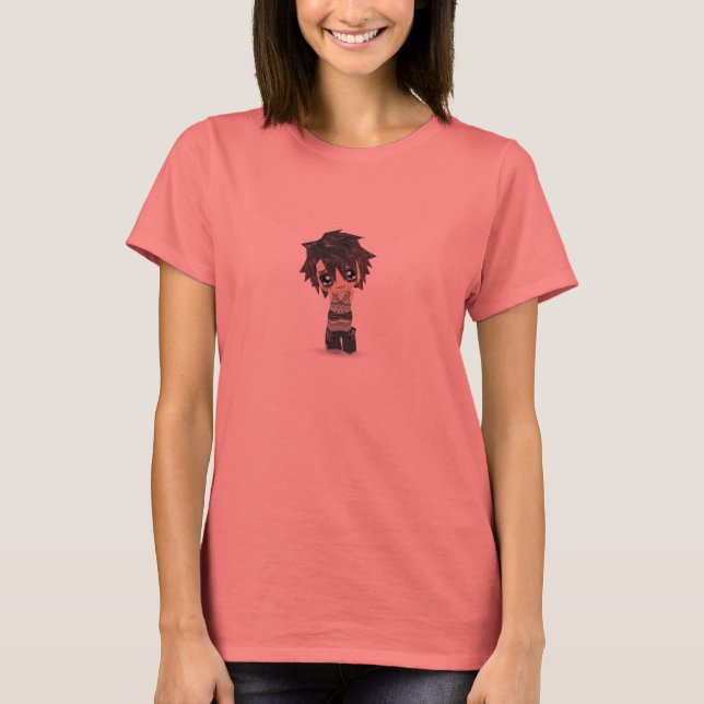T-shirt Ladies Melange Ringer (Devant)