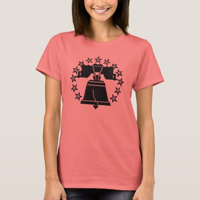 T-shirt Ladies Ringer Liberty Bell (Devant)