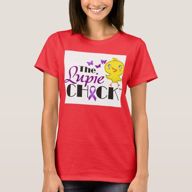 T-shirt Ladies Ringer Lupie Chick (Devant)