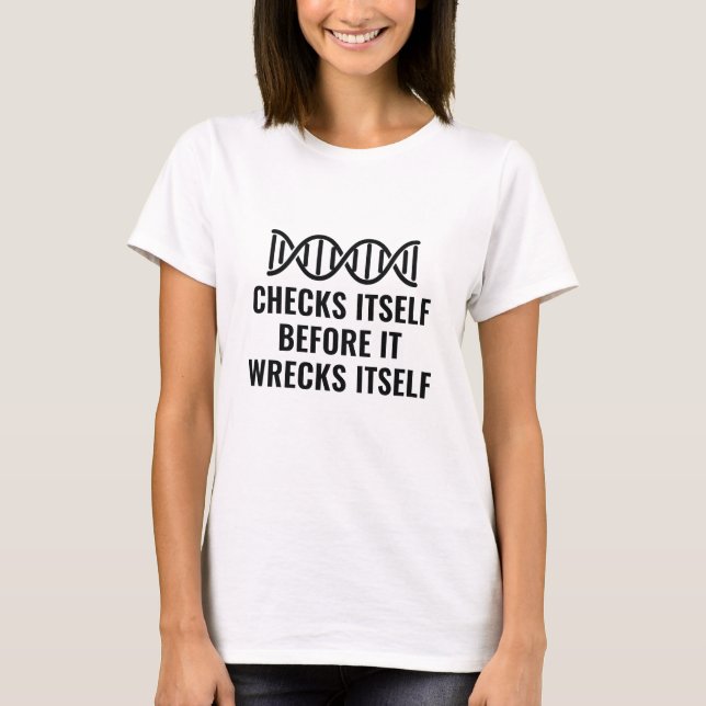T-shirt L'ADN se vérifie (Devant)