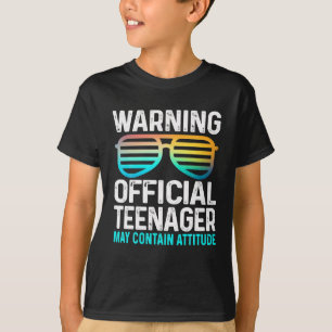 T-shirt L'Adolescent Officiel Peut Contenir Des Lunettes D