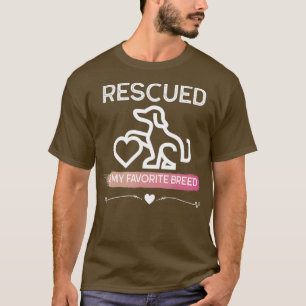 T-shirt L'Adoption De Chien Secouru Est Mon Chien De race 