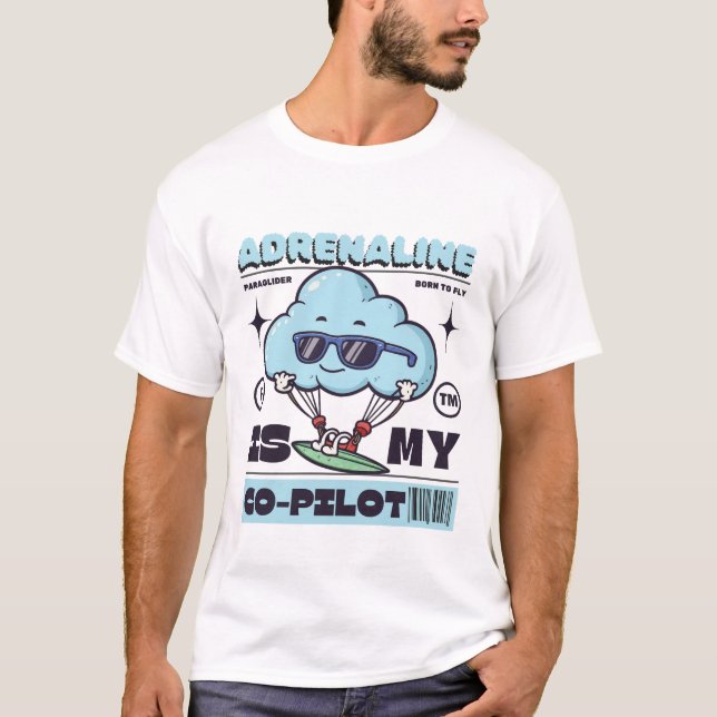 T-shirt L'adrénaline est mon copilote (Devant)