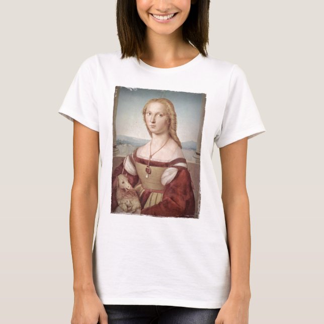 T-shirt Lady avec une licorne (Devant)