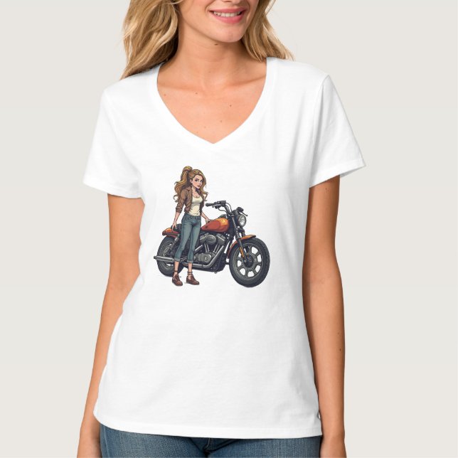 T-shirt Lady Biker (Devant)