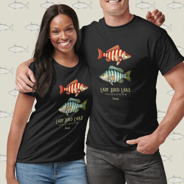 T-shirt Lady Bird Lake Poisson nautique du Texas (Créateur téléchargé)