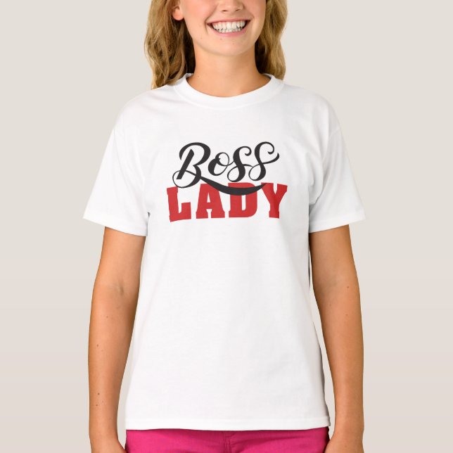 T-shirt Lady Boss – Strong Confident Woman Design (Devant)