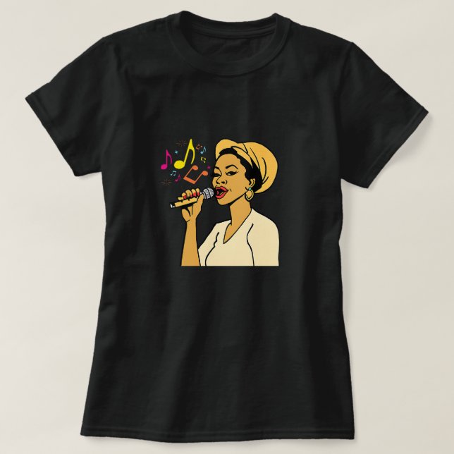 T-shirt Lady Chante Les Hits (Design devant)