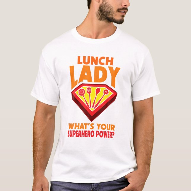 T-shirt Lady Déjeuner Superhero Retour À L'École Nouveauté (Devant)