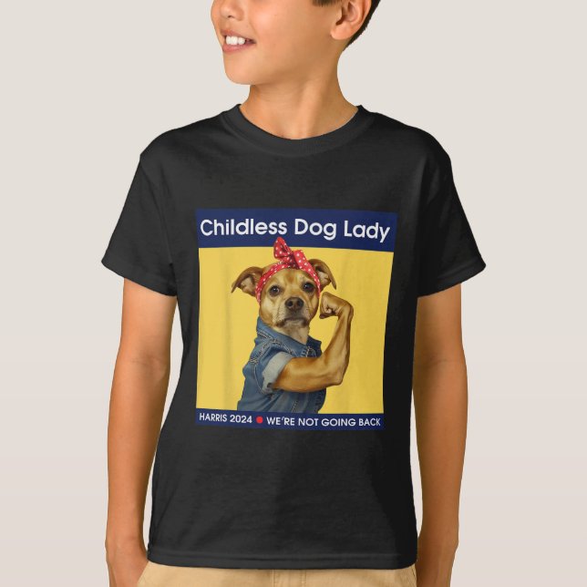 T-shirt Lady du chien Kamala-harris 2024 (Devant)