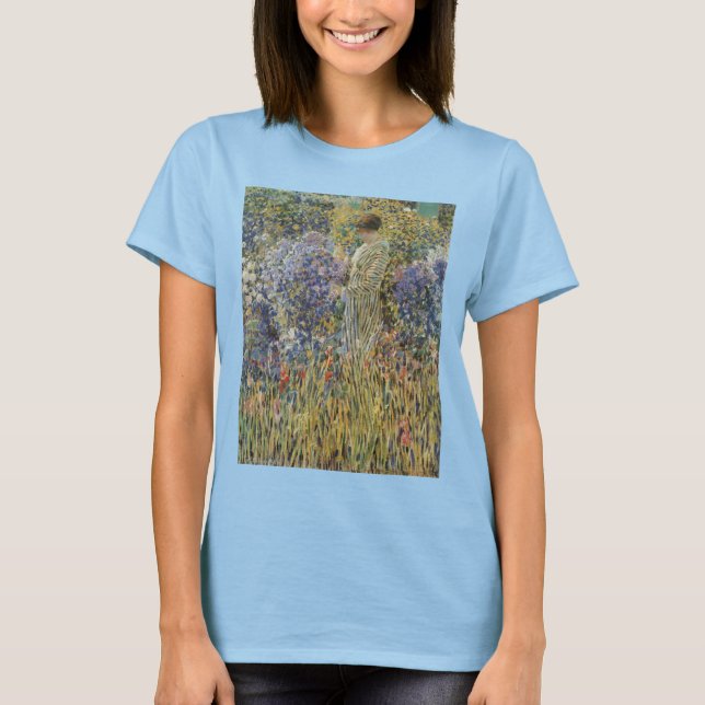 T-shirt Lady in a Garden par Frederick Frieseke, Art (Devant)