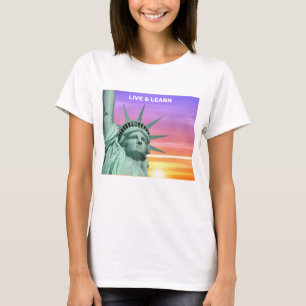 T-Shirt Lady Liberty et Lever de Soleil