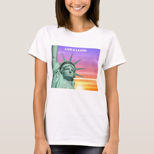 T-shirt Lady Liberty et Sunrise (Devant)