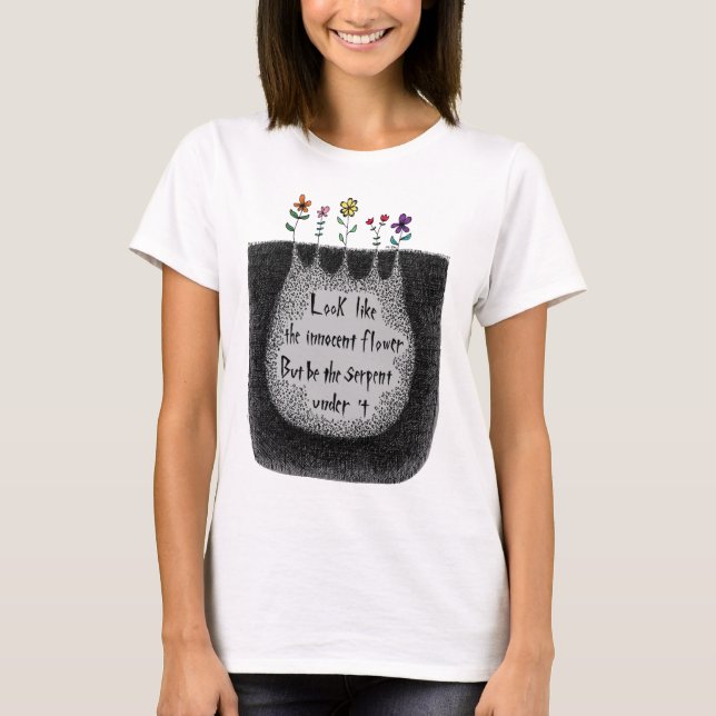 T-shirt Lady Macbeth cite Shakespeare Literary Graphic (Devant)