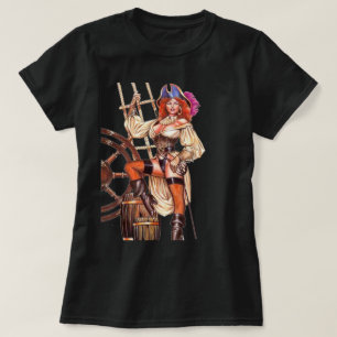 T-shirt Lady Pirate au capitaine Morgan Stance