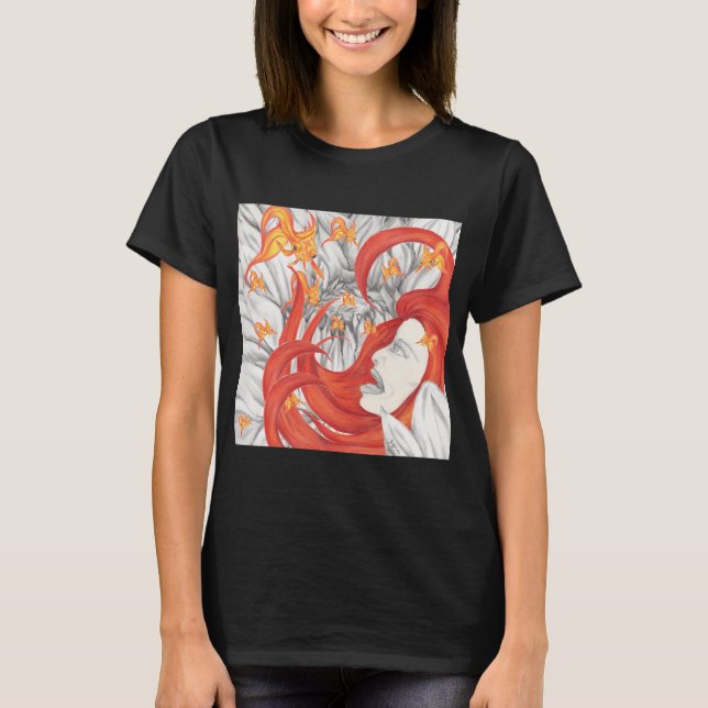 T-shirt Lady Red et les Fleurs de l'Enfer (Devant)