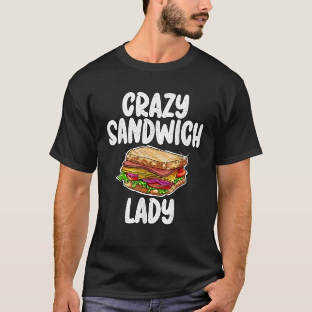 T-shirt Lady Sandwich Crazy (Devant)