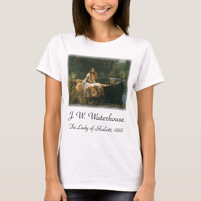T-shirt Lady Shalott On Boat par John William Waterhouse (Devant)