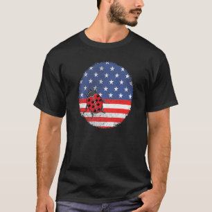 T-shirt Ladybug 4 juillet Entomologues Bug American Usa