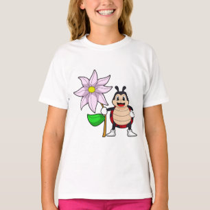T-shirt Ladybug avec Flower.PNG