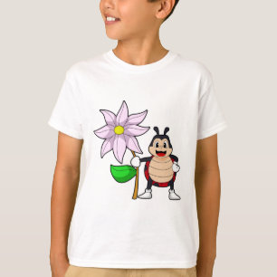 T-shirt Ladybug avec Flower.PNG