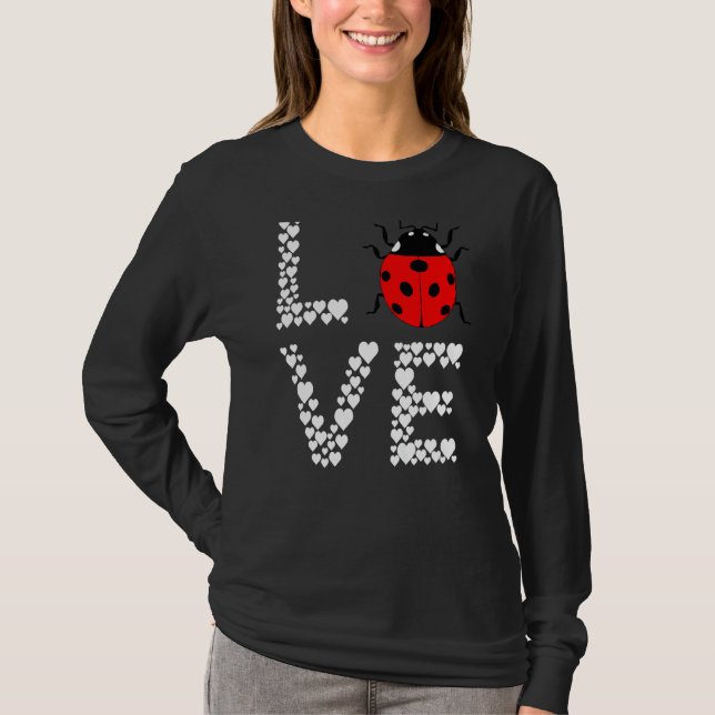 T-shirt Ladybug Cute Ladybug Insect Bug Log Entomologue (Devant)