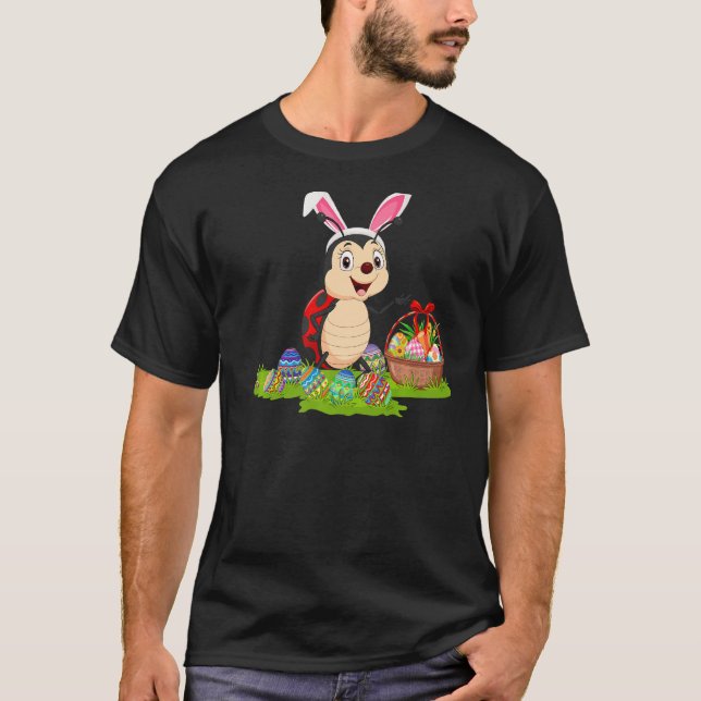 T-shirt Ladybug Easter Oeuf Chasse Bunny Ladybug Easter Su (Devant)