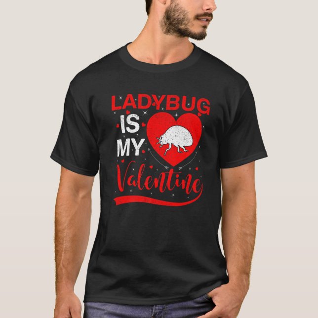 T-shirt Ladybug Est Mon Coeur Drôle Valentin Ladybug Valen (Devant)