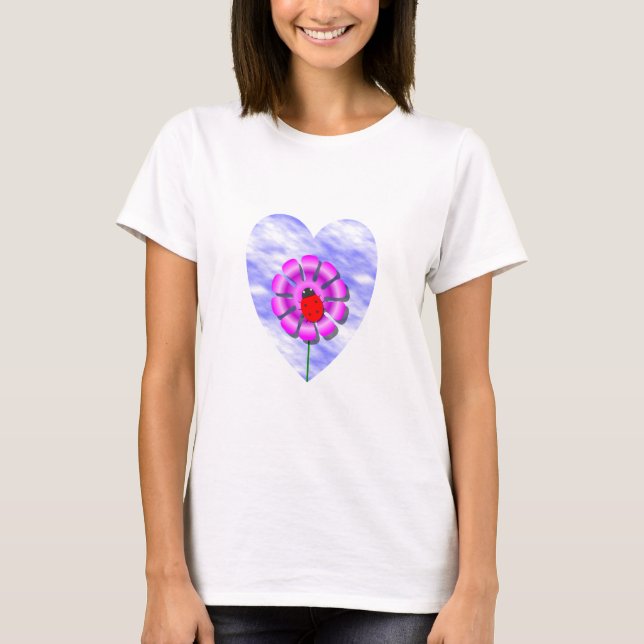 T-shirt Ladybug & Flower (Devant)
