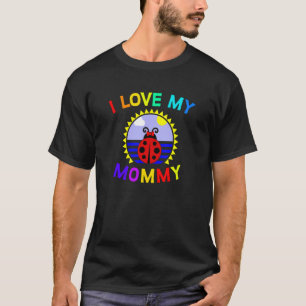 T-shirt Ladybug I Love My Maman Love Bug Colorful Sunshi