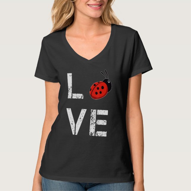 T-shirt Ladybug Love Ladybird Sweet Ladybug (Devant)
