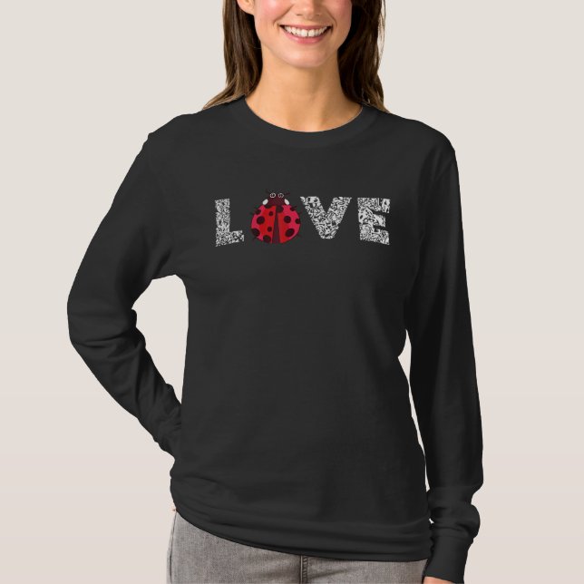T-shirt Ladybug Love Leopard Ladybug Insect Bug Cute Lady (Devant)