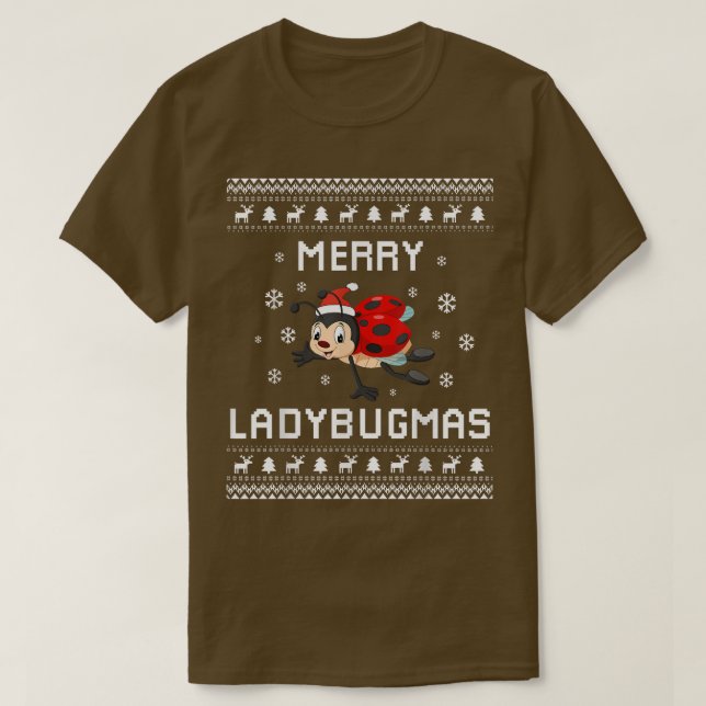 T-shirt Ladybug Lover Noël laid Xmas Ladybird Sweer (Design devant)