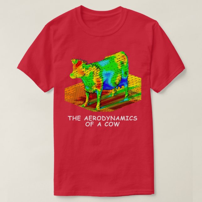T-shirt L'aérodynamique d'une vache (Design devant)