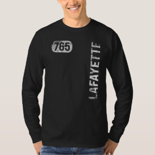 T-shirt Lafayette Indiana 765 Indicatif régional Rétro Vin