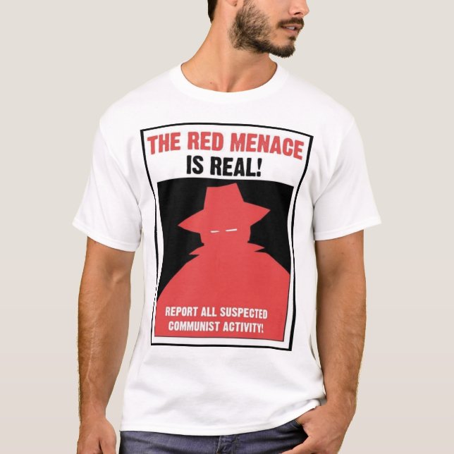 T-shirt L'affiche anti-communiste de la menace rouge (Devant)