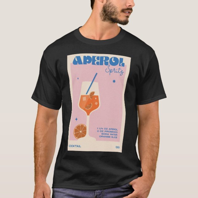 T-shirt L'affiche Cocktail Aperol Spritz (Devant)