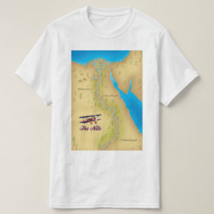 T-shirt L'affiche de carte ancienne de style vintage du Ni