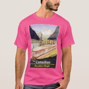 T-shirt L'affiche du Canadien Retro Vintage Train