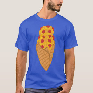 T-shirt Lafle Cone Cheesy Pepperoni Pizza Crème glacée 348