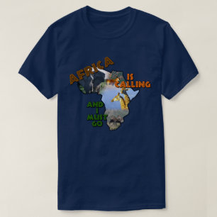 T-shirt L'Afrique appelle le collage de la faune africaine