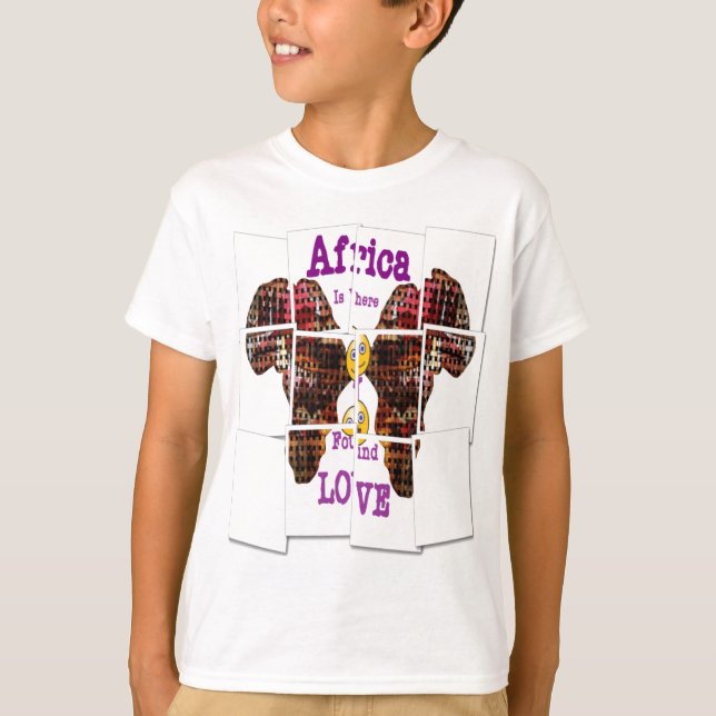 T-shirt L'Afrique c'est là que j'ai trouvé l'amour (Devant)