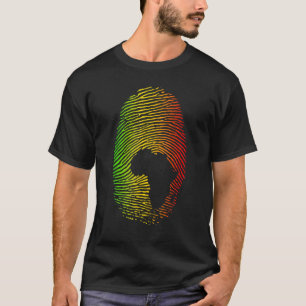 T-shirt L'Afrique dans mon ADN empreintes digitales Les ra
