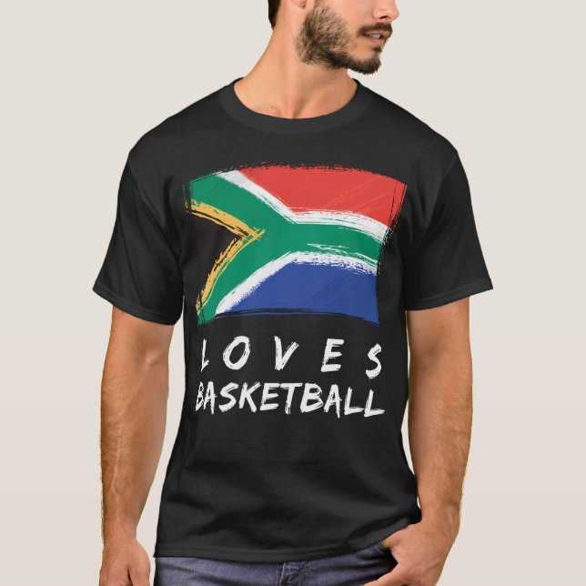 T-shirt L'Afrique du Sud aime le basket-ball (Devant)