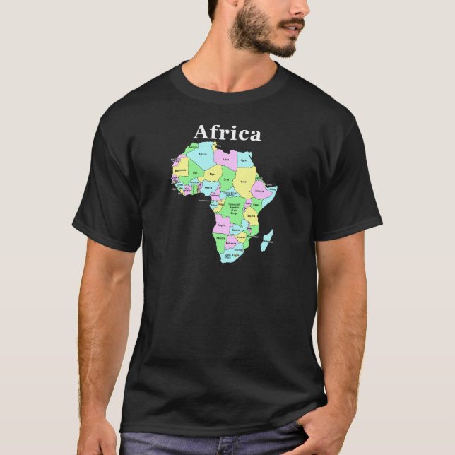 T-shirt L'Afrique - (texte blanc pour les articles foncés) (Devant)