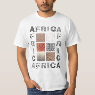 T-shirt L'Afrique - texte et animal sauvage de texture