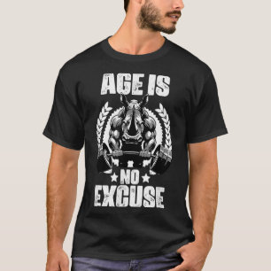 T-shirt L'Âge N'Est Pas Excusez Rhinoceros Weightlift Cita
