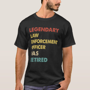 T-shirt L'Agent Légendaire De L'Application De La Loi Rétr