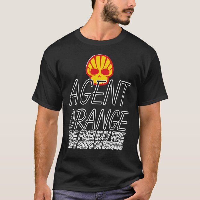 T-SHIRT L'AGENT ORANGE LE FEU AMILIAL QUI CONSERVE LE BURN (Devant)